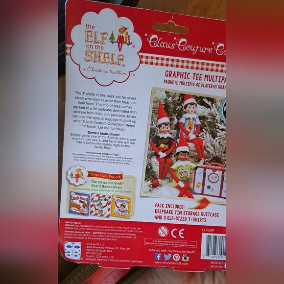 Elf on the Shelf Suitcase of Claus Couture Graphic T-Shirts Multipack Shirts - Picture 2 of 4